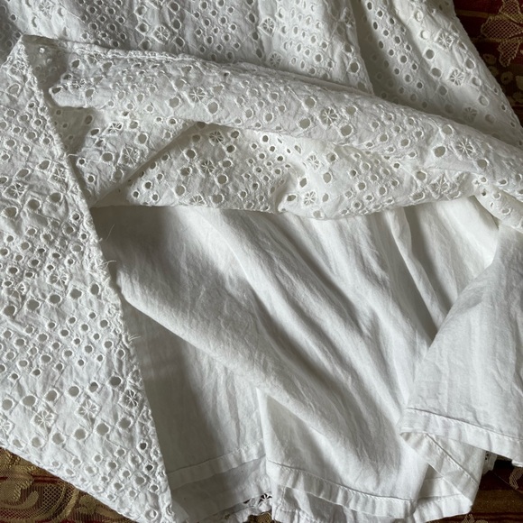 J.Crew White Eyelet Top 100% Cotton Sz M - Picture 5 of 6